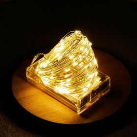 Felt cloth to decorate the Christmas tree (Option: 5m 50lamp warm light)