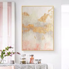 Handmade Abstract Oil Painting Top Selling Wall Art Modern Minimalist Pink Picture Canvas Home Decor For Living Room No Frame (size: 100x150cm)