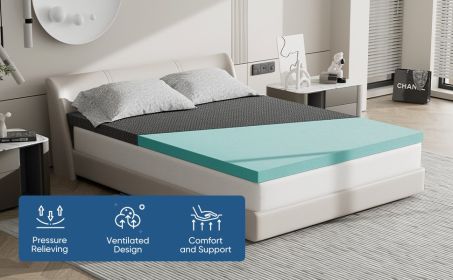 The memory foam mattress is covered with skin-friendly nano ice silk (Color: Black, size: FULL)