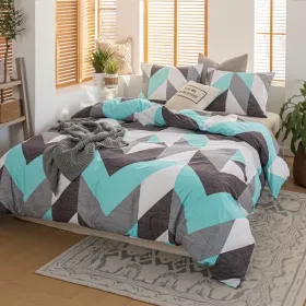 2pcs Duvet Cover Set Twin Duvet Coverx1 Pillowcasex1 Extremely Diverse Styles (Option: Geometry)